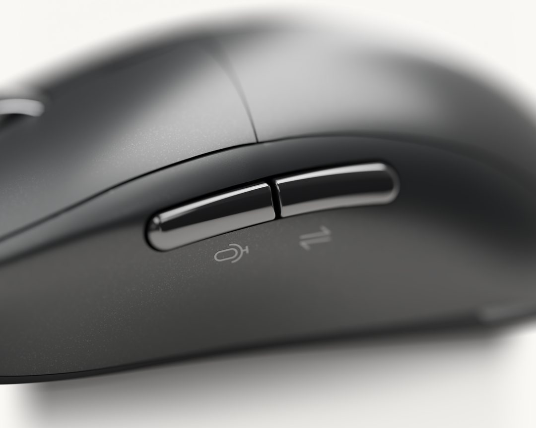 Close-up of the Mic key and the Translate key, in black
